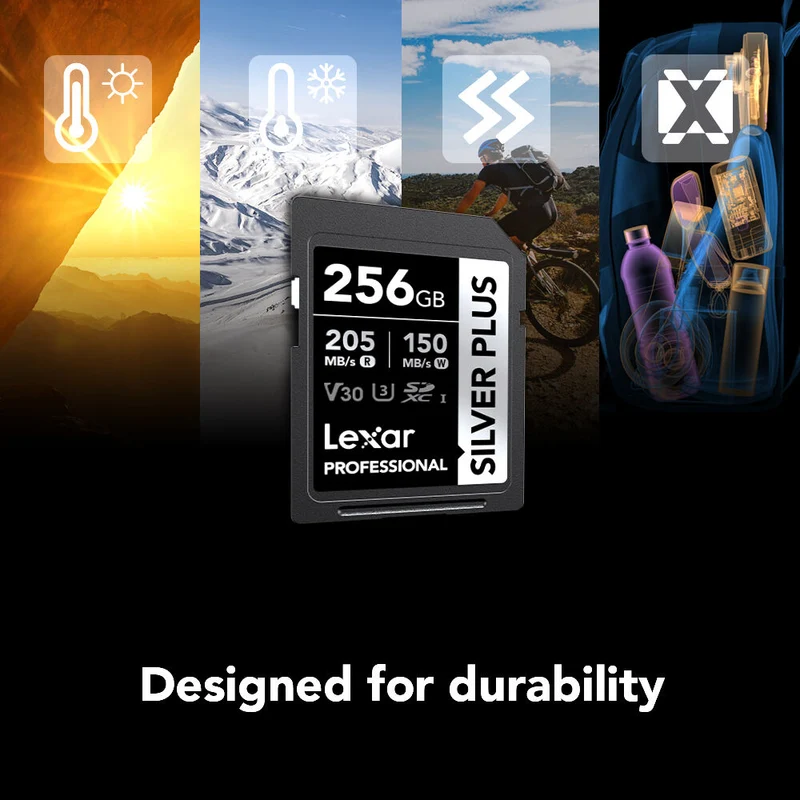 Tarjeta Lexar 256GB Professional SILVER PLUS UHS-I SDXC