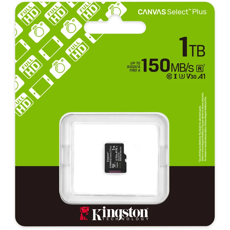 Tarjeta Kingston 1TB Canvas Select Plus UHS-I microSDXC
