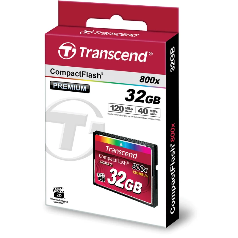 Tarjeta de memoria Transcend 32GB 800x CompactFlash UDMA