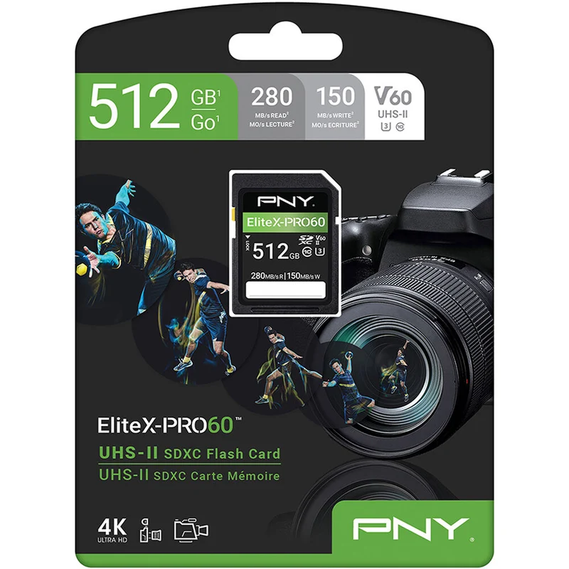 Tarjeta PNY 512GB EliteX-PRO60 UHS-II SDXC