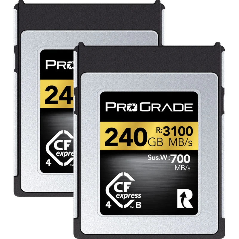 Tarjeta CFexpress Type B ProGrade Digital 240GB CFexpress 4.0 Type B Gold (2-Pack)