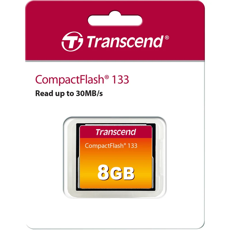 Tarjeta de memoria Transcend 8GB 133 UDMA 4 CompactFlash