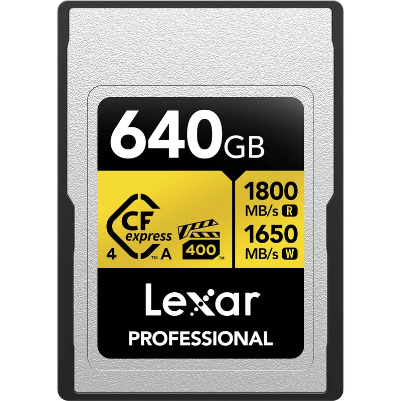 Tarjeta CFexpress Type A Lexar 640GB Professional GOLD CFexpress 4.0 Type A