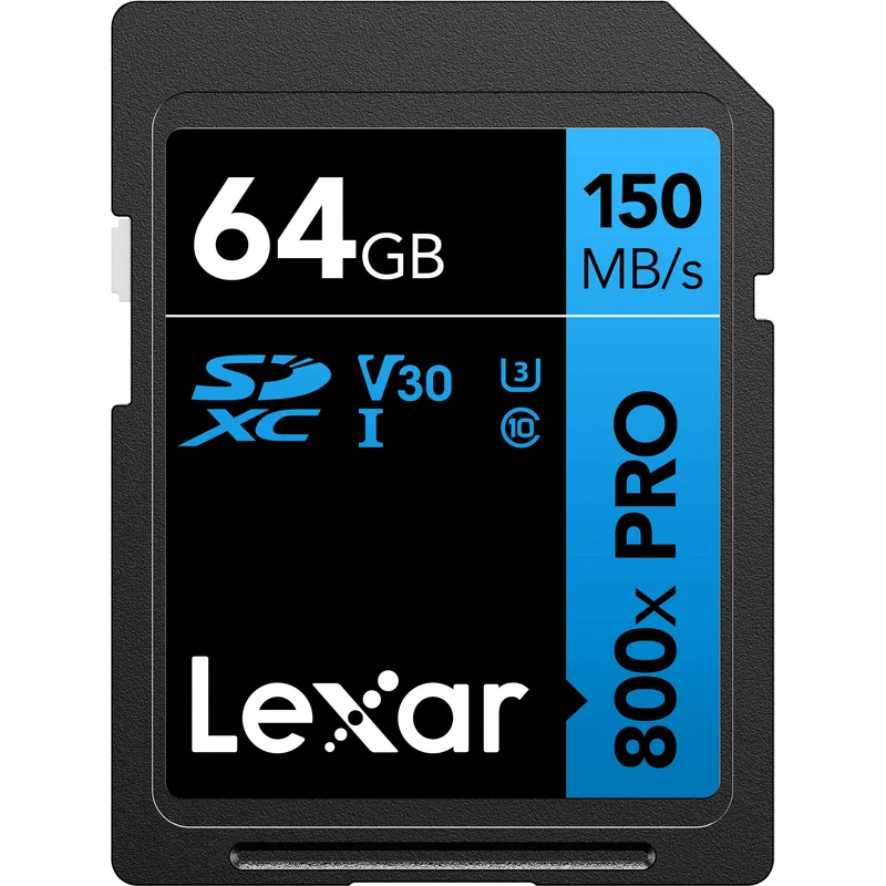 Tarjeta Lexar 64GB High-Performance 800x PRO UHS-I SDXC (BLUE Serie)