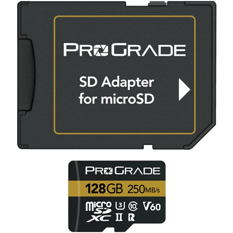 Tarjeta ProGrade Digital 128GB UHS-II microSDXC con SD Adapter