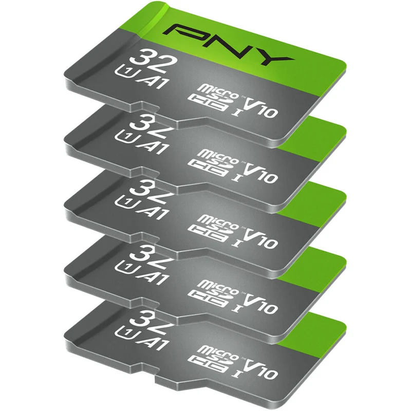 Tarjeta PNY 32GB UHS-I microSDHC con SD Adapter (5-Pack)
