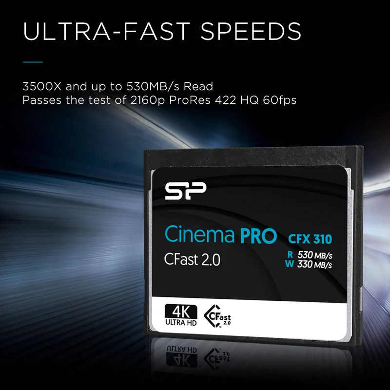 Tarjeta Silicon Power 256GB Cinema PRO CFX 310 cFAST 2.0