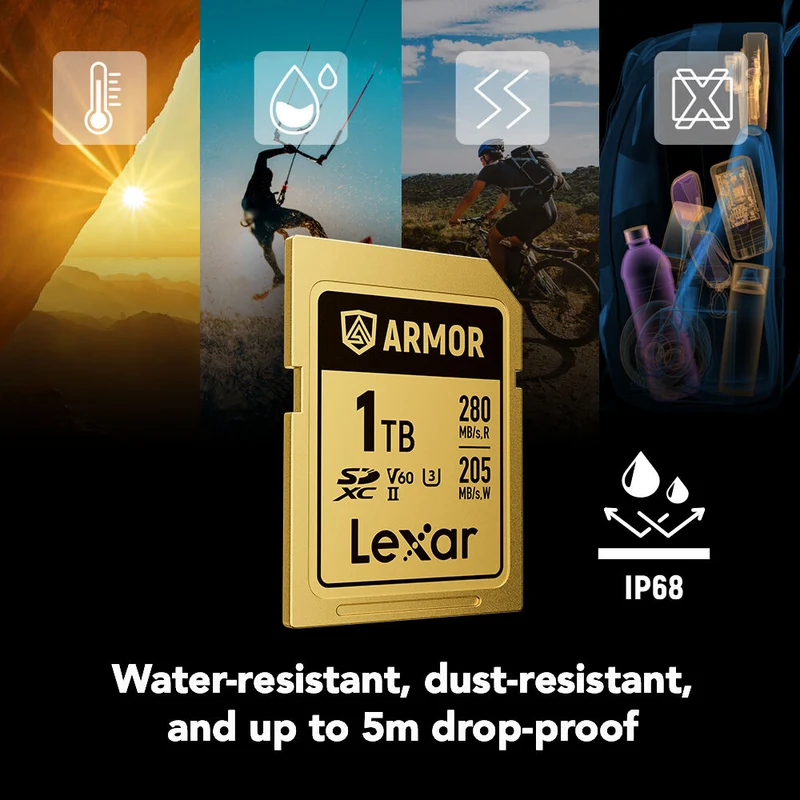 Tarjeta Lexar 1TB ARMOR GOLD UHS-II SDXC