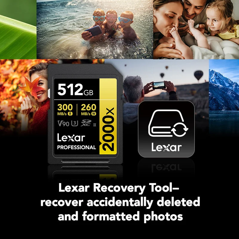 Tarjeta Lexar 512GB Professional 2000x UHS-II SDXC