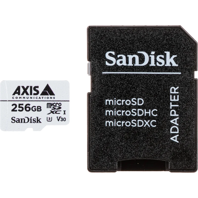 Tarjeta Axis Communications 256GB Surveillance UHS-I microSDXC con SD Adapter