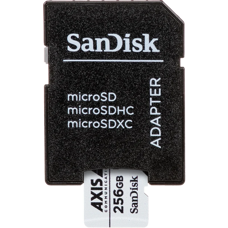Tarjeta Axis Communications 256GB Surveillance UHS-I microSDXC con SD Adapter