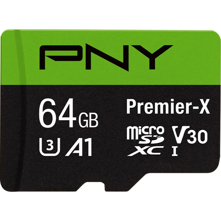 Tarjeta PNY 64GB Premier-X UHS-I microSDXC con SD Adapter (5-Pack)