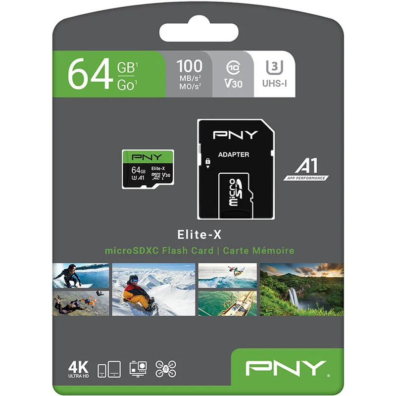 Tarjeta PNY 64GB Elite-X UHS-I microSDXC