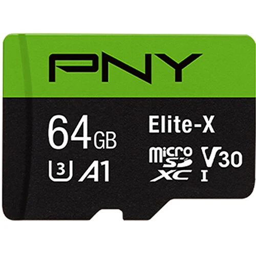 Tarjeta PNY 64GB Elite-X UHS-I microSDXC con SD Adapter (2-Pack)
