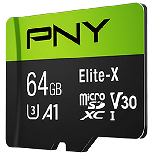 Tarjeta PNY 64GB Elite-X UHS-I microSDXC con SD Adapter (2-Pack)