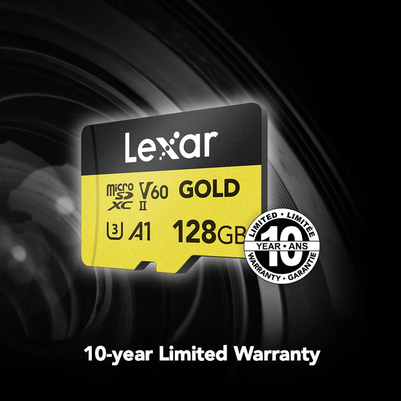Tarjeta Lexar 128GB Professional GOLD UHS-II microSDXC