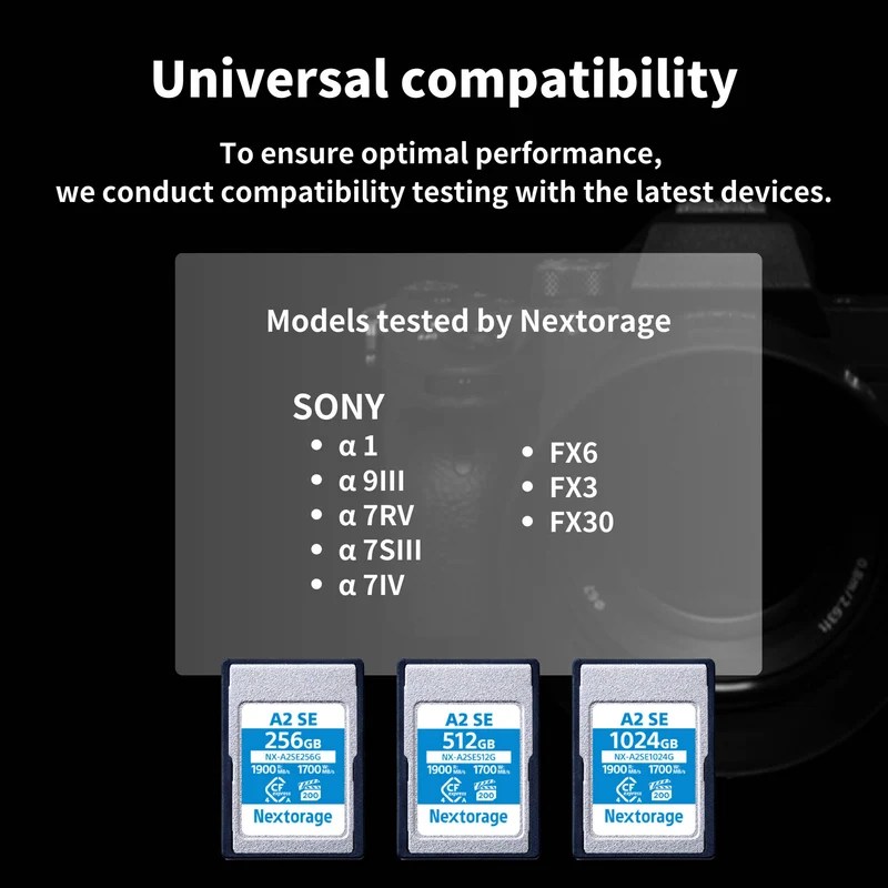 Tarjeta CFexpress Type A Nextorage 256GB NX-A2SE CFexpress 4.0 Type A