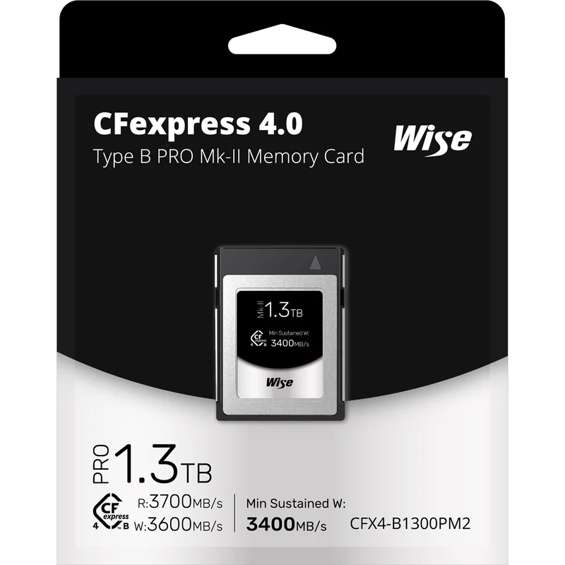 Tarjeta CFexpress Type B Wise Advanced 1.3TB CFexpress 4.0 Type B PRO Mark II