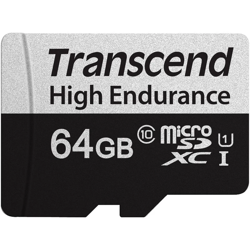 Tarjeta Transcend 64GB High Endurance 350V UHS-I microSDXC con SD Adapter