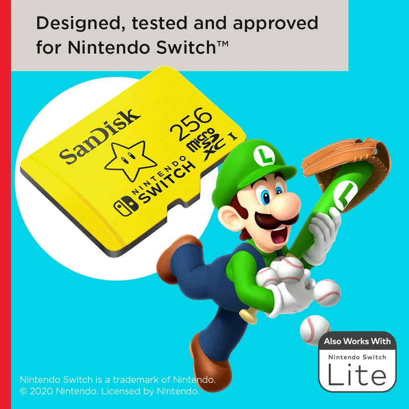Tarjeta SanDisk 256GB UHS-I microSDXC para the Nintendo Switch