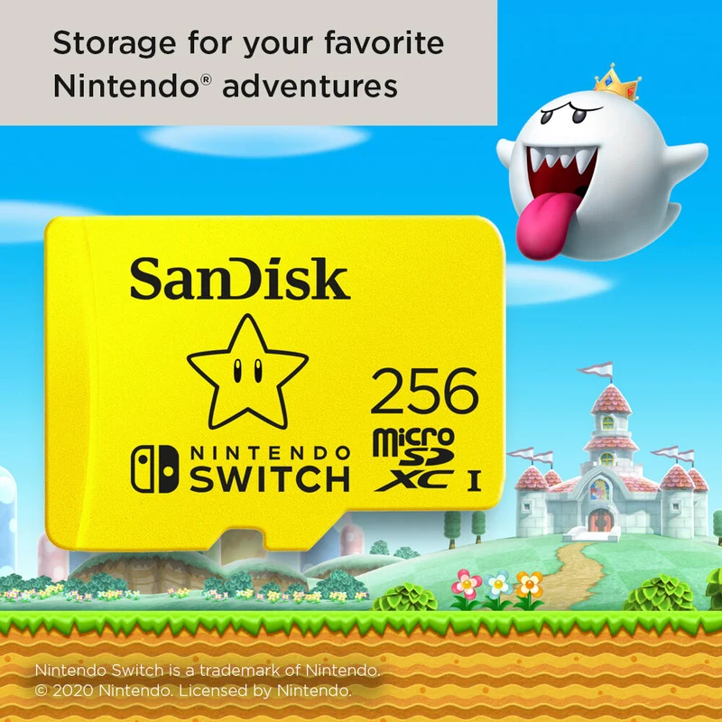 Tarjeta SanDisk 256GB UHS-I microSDXC para the Nintendo Switch