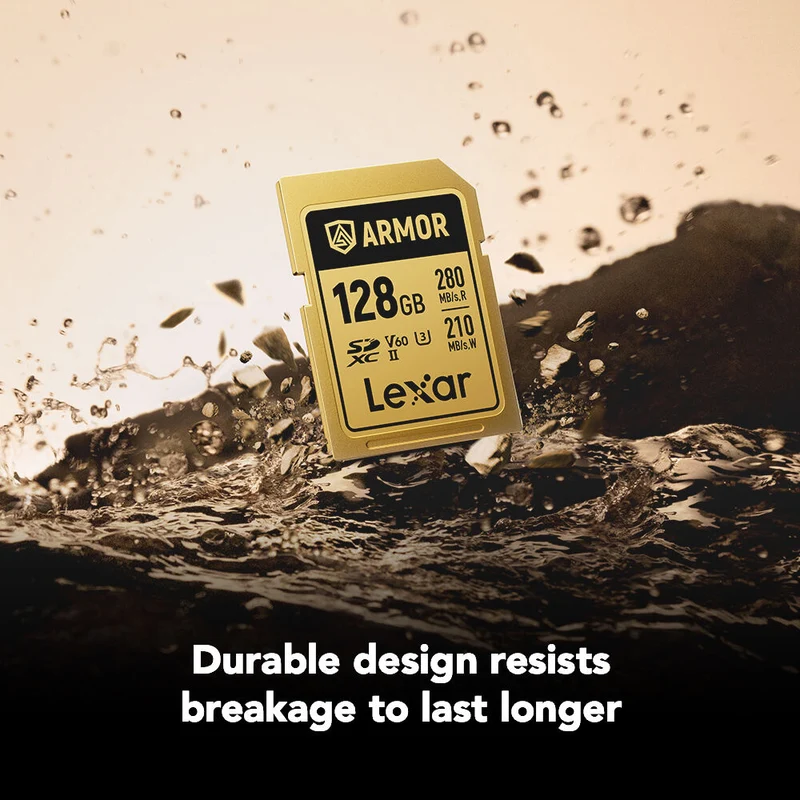 Tarjeta Lexar 128GB ARMOR GOLD UHS-II SDXC