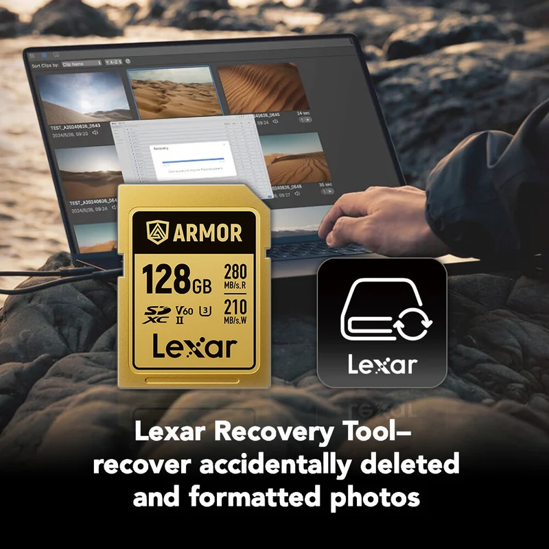 Tarjeta Lexar 128GB ARMOR GOLD UHS-II SDXC