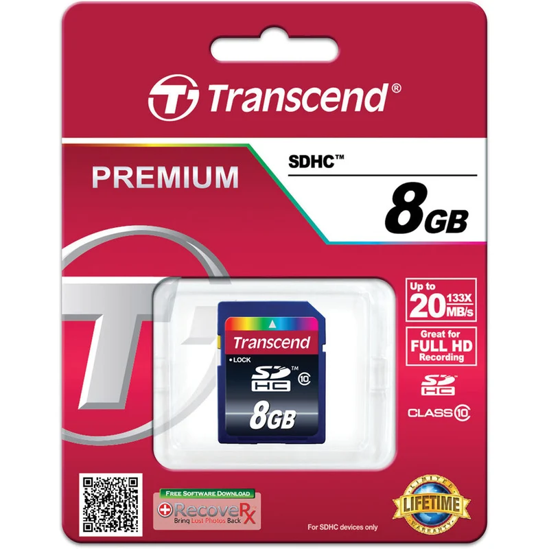 Tarjeta Transcend 8GB SDHC Class 10