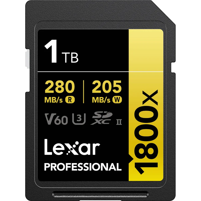 Tarjeta Lexar 1TB Professional 1800x UHS-II SDXC (GOLD Serie)