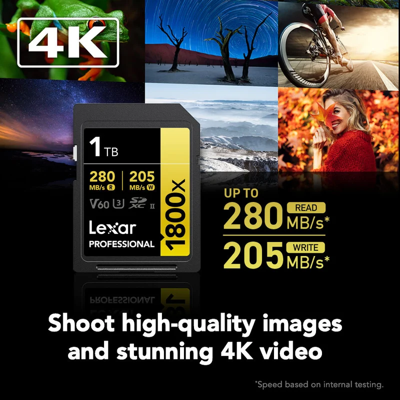 Tarjeta Lexar 1TB Professional 1800x UHS-II SDXC (GOLD Serie)