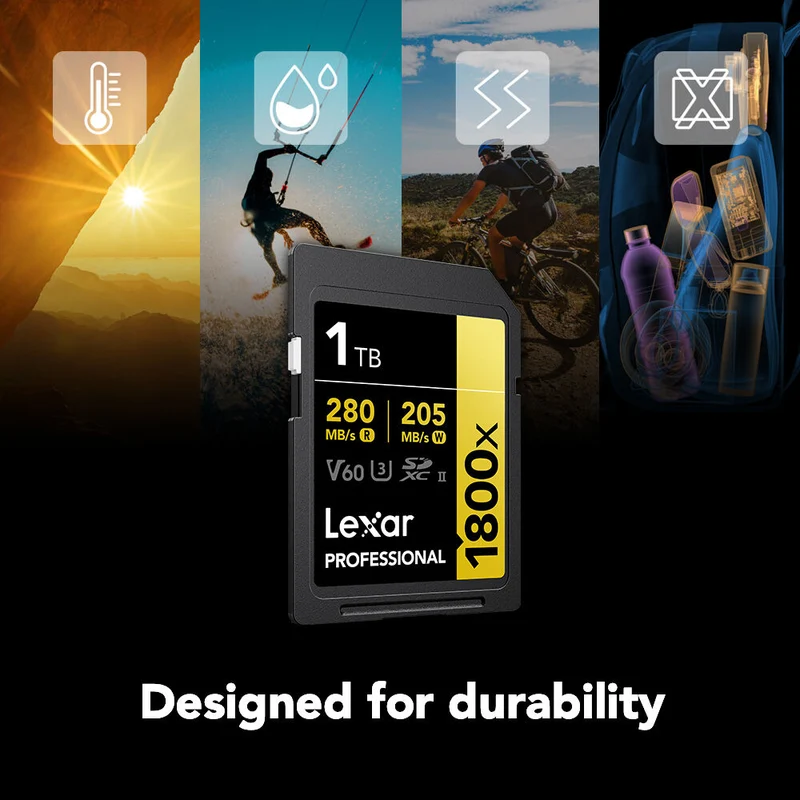 Tarjeta Lexar 1TB Professional 1800x UHS-II SDXC (GOLD Serie)