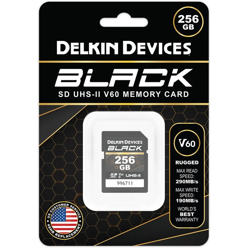 Tarjeta Delkin Devices 256GB BLACK UHS-II SDXC