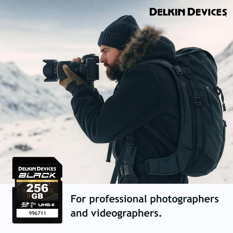 Tarjeta Delkin Devices 256GB BLACK UHS-II SDXC