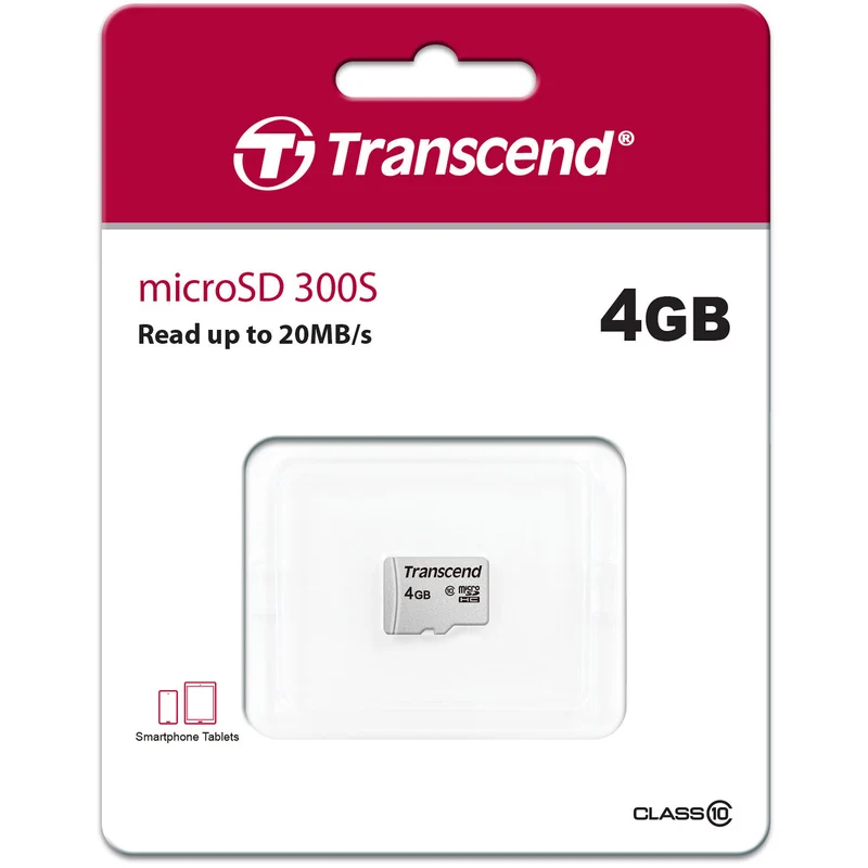 Tarjeta Transcend 4GB 300S UHS-I microSDHC