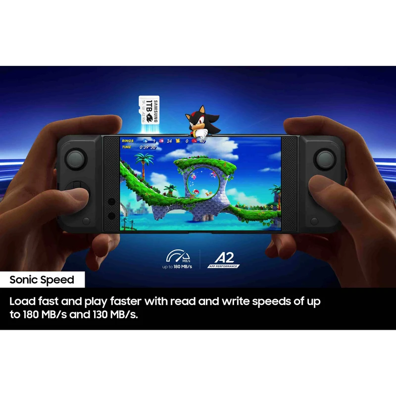 Tarjeta Samsung 1TB PRO Plus Sonic the Hedgehog UHS-I microSDXC con SD Adapter