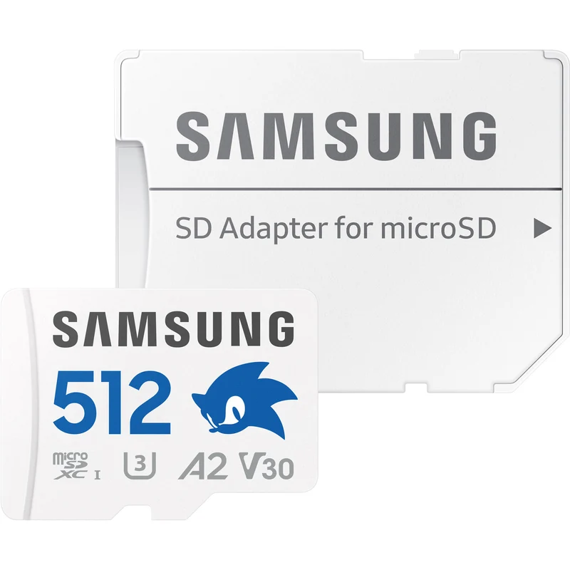 Tarjeta Samsung 512GB PRO Plus Sonic the Hedgehog UHS-I microSDXC con SD Adapter