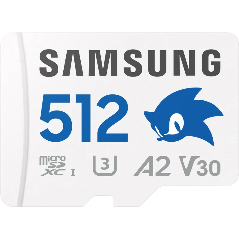 Tarjeta Samsung 512GB PRO Plus Sonic the Hedgehog UHS-I microSDXC con SD Adapter