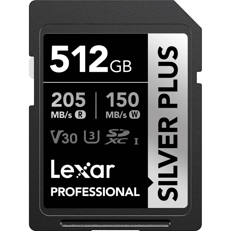 Tarjeta Lexar 512GB Professional SILVER PLUS UHS-I SDXC