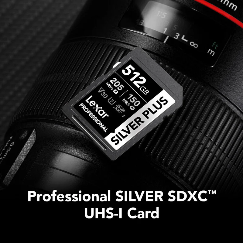 Tarjeta Lexar 512GB Professional SILVER PLUS UHS-I SDXC