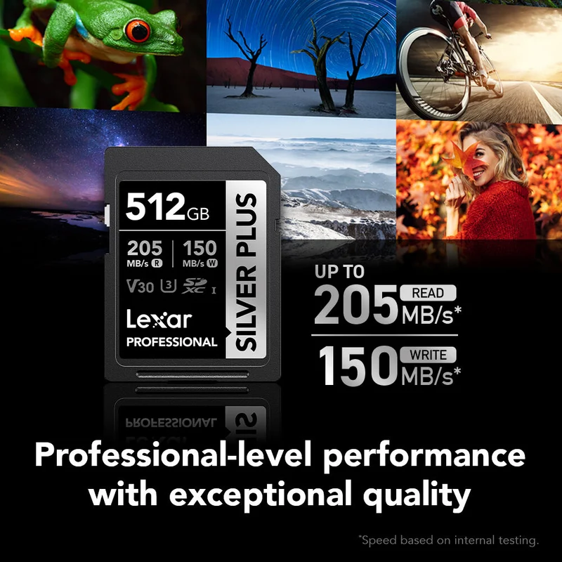 Tarjeta Lexar 512GB Professional SILVER PLUS UHS-I SDXC