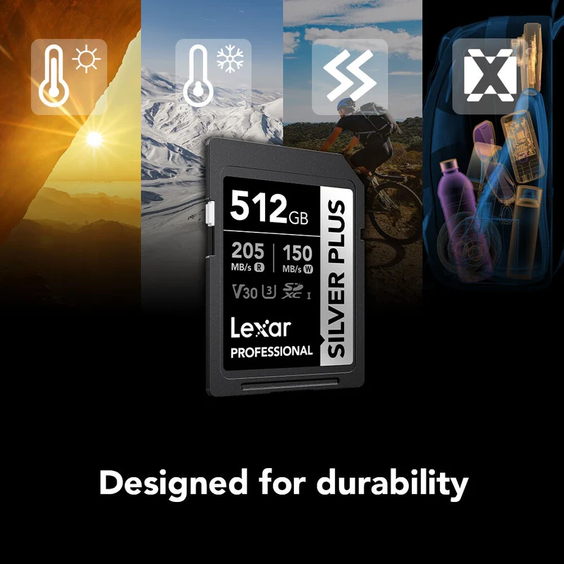 Tarjeta Lexar 512GB Professional SILVER PLUS UHS-I SDXC
