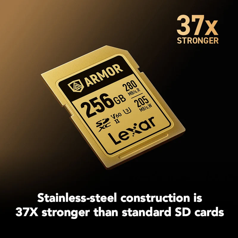 Tarjeta Lexar 256GB ARMOR GOLD UHS-II SDXC