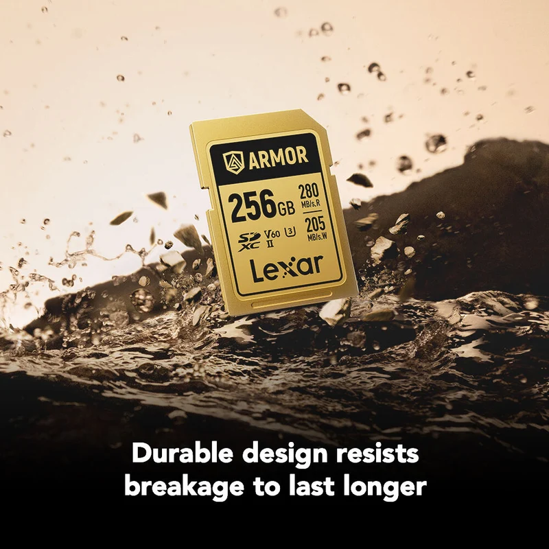 Tarjeta Lexar 256GB ARMOR GOLD UHS-II SDXC