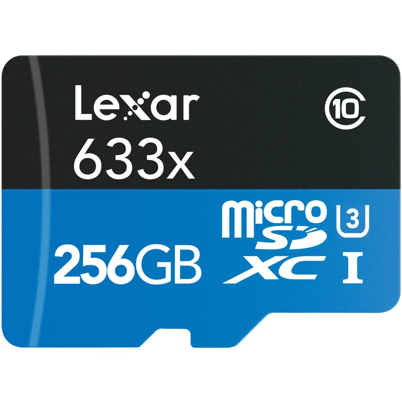 Tarjeta Lexar 256GB High-Performance 633x UHS-I microSDXC con SD Adapter