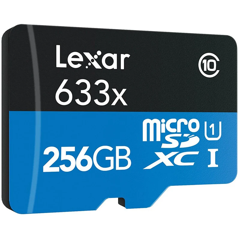 Tarjeta Lexar 256GB High-Performance 633x UHS-I microSDXC con SD Adapter