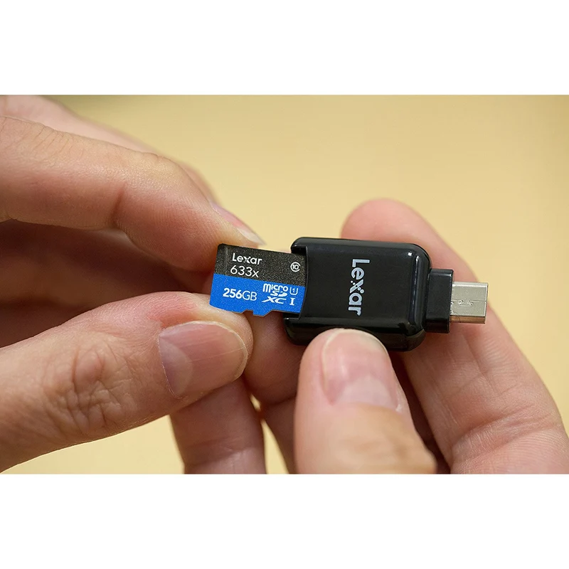Tarjeta Lexar 256GB High-Performance 633x UHS-I microSDXC con SD Adapter