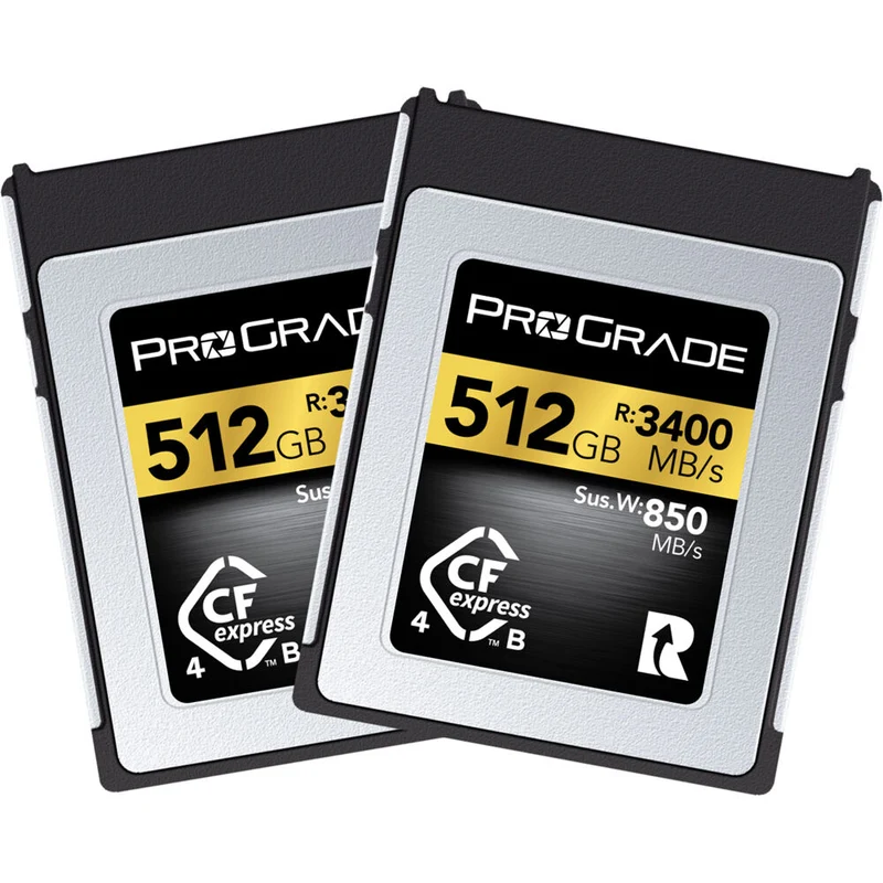 Tarjeta CFexpress Type B ProGrade Digital 512GB CFexpress 4.0 Type B Gold (2-Pack)