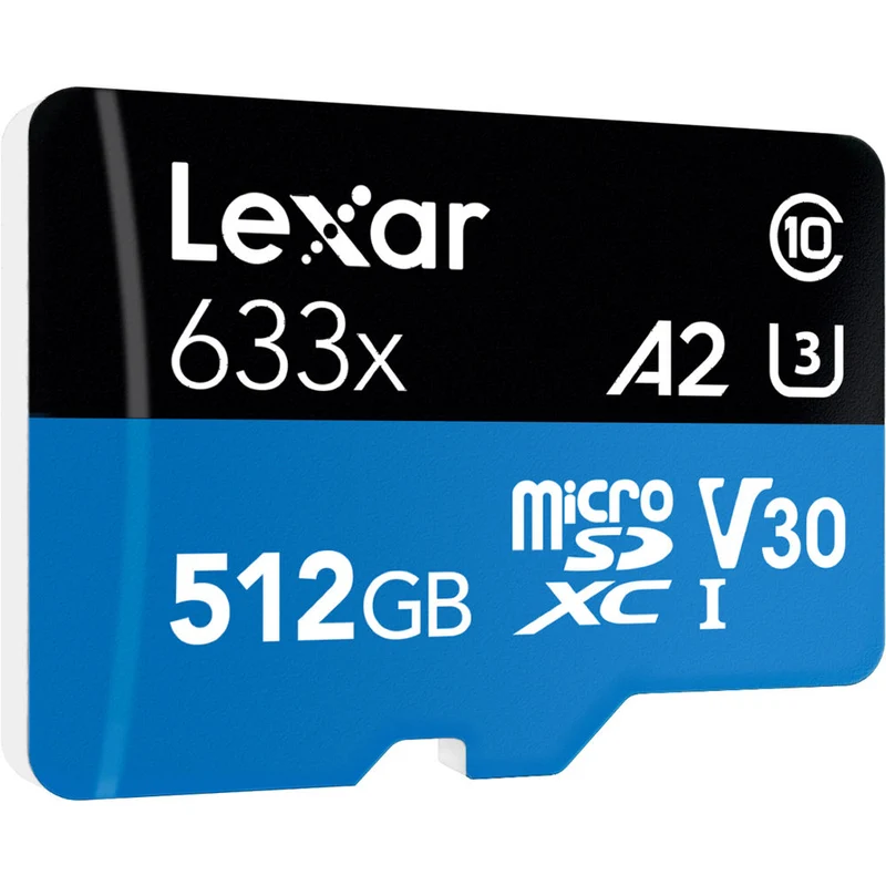 Tarjeta Lexar 512GB High-Performance 633x UHS-I microSDXC con SD Adapter