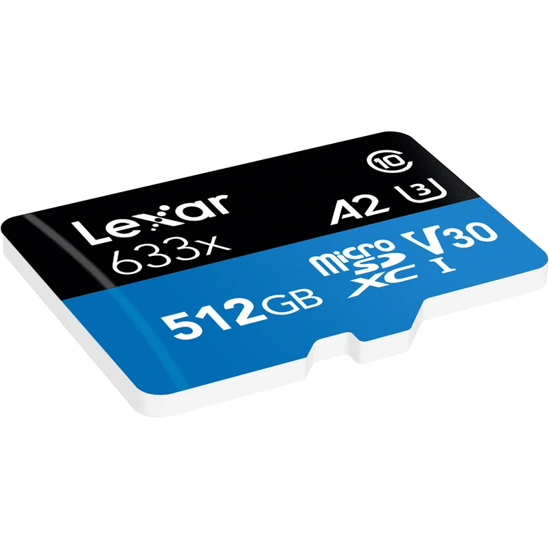Tarjeta Lexar 512GB High-Performance 633x UHS-I microSDXC con SD Adapter