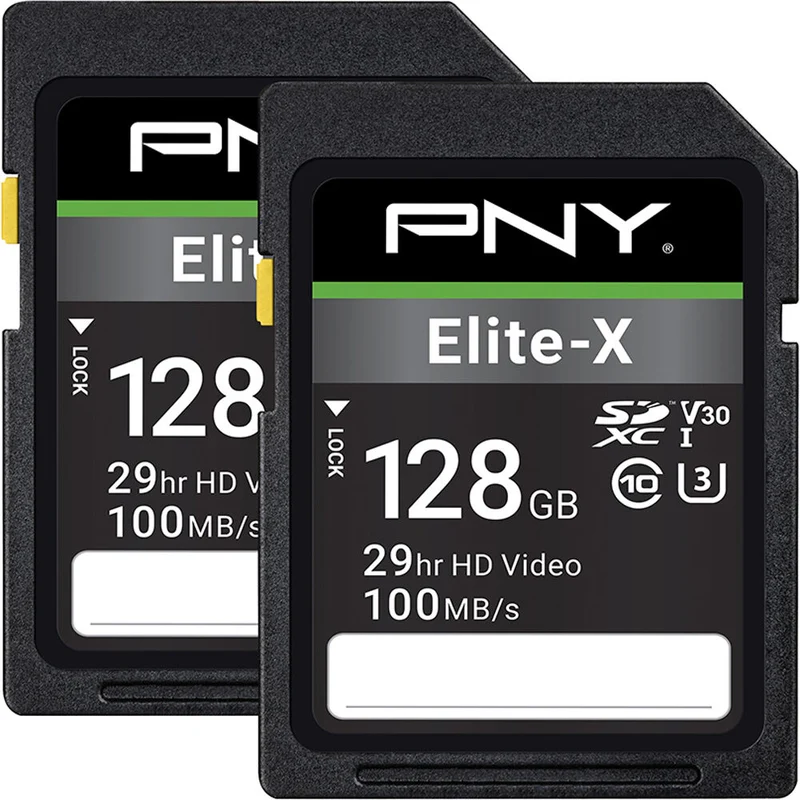 Tarjeta PNY 128GB Elite-X UHS-I SDXC (2-Pack)